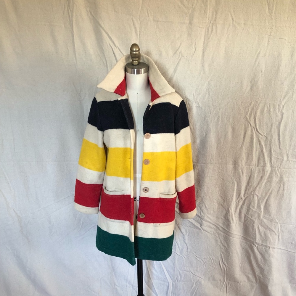 Vintage Pendleton coat, featuring the classic Frontier blanket motif.
